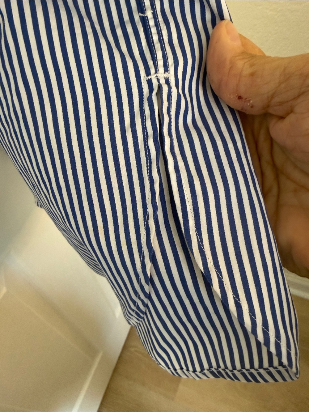 Polo by Ralph Lauren Blue and White Striped Shirt Dress size 8 - Picture 8 of 10